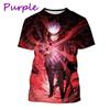 Jujutsu Kaisen Koszulka do druku 3D Moda Anime Okrągły dekolt Krótkie rękawy Codzienne Koszulki Unisex Odzież męska Koszulki Cosplay