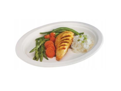 Disposable Oval Plates - - Disposable Reed Plate