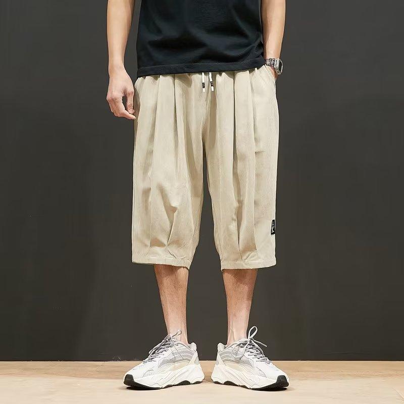 Summer Harem Pants Men Short Joggers Calf Length Casual Baggy Pants Capris Trousers
