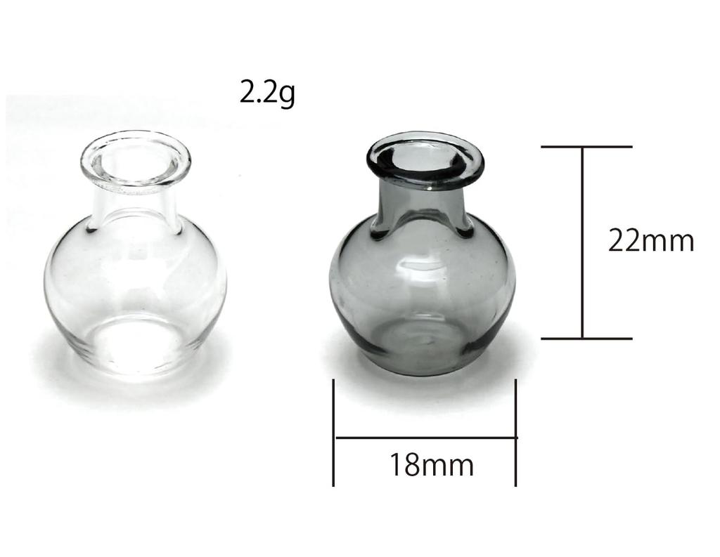 starPG Dollhouse Scenery Series Glass Miniature Customizable Hobby DIY Materials of 3 Dull Vases, 1/12 Scale, 6-Piece Set, (Set Colors)
