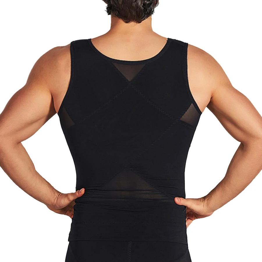 Men's Body Shaper Waist Trainer Slimming Vest Mesh Undershirt Abdomen Slimming Shapewear Fat Burning Fitness Tank Tops