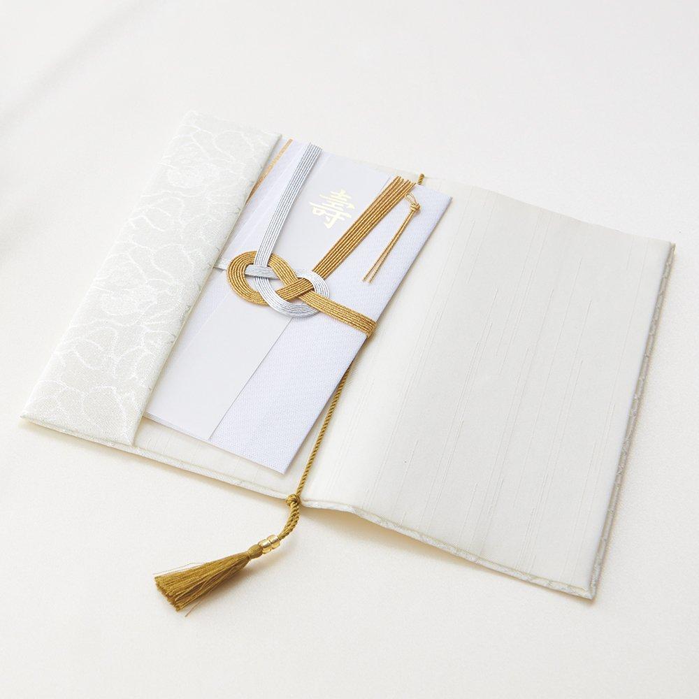 Maruai Fukusa (Western-style Envelope) with a Floral Pattern In Navy (Fuku-50DB)