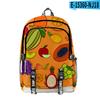 Classic Novelty Cool Fruit Student School Bags Unisex 3D Print Oxford Waterproof Notebook Multifunction Travel Backpacks