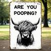 Metal Wall Art Cow Farmhouse Sign Bathroom Decor Funny Gift