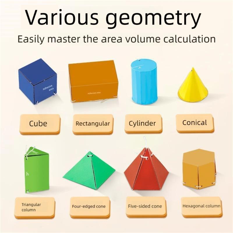 STEM Geometry Shapes Activity Book With Cutouts Foldable Augmentedreality Models For Students Classroom Or Home Learning