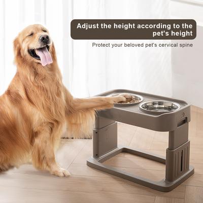 Luxusní zvedací miska pro psy 4. rychlostní stupeň Vysoce nastavitelné krmítko pro psy Protiskluzové Krmení a voda proti převrhnutí Miska pro psy Příslušenství pro domácí mazlíčky