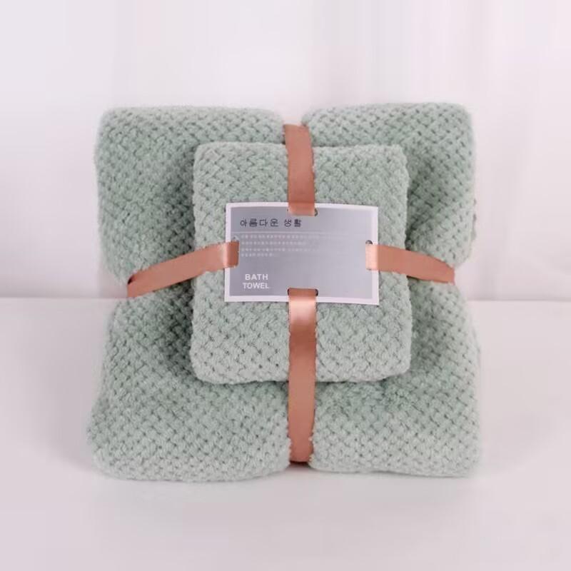 

2 шт./компл. коралловое бархатное полотенце, благоприятная сетка, мягкий впитывающий чехол для пляжного полотенца для взрослых, утолщенное коралловое бархатное банное полотенце, домашний текстиль, домашний текстиль зелёный
