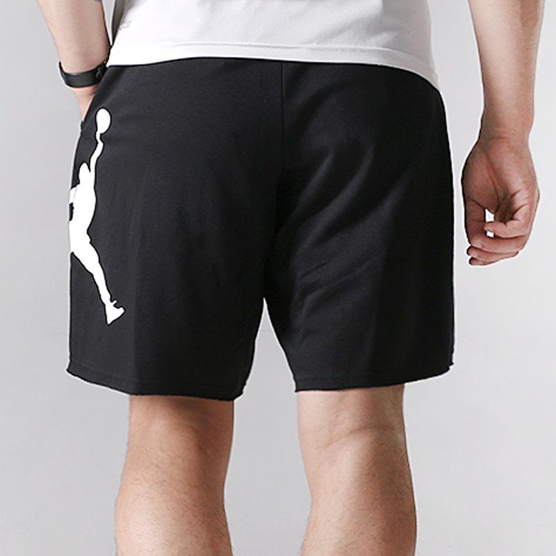 Jordan Side Logo Sport Drawstring Mid-Waist Loose Shorts Men Bottoms Black CW0395-010
