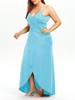 2023 Summer Solid Color Spaghetti Strap One-Piece Beach Dress - Seaside Vacation Style