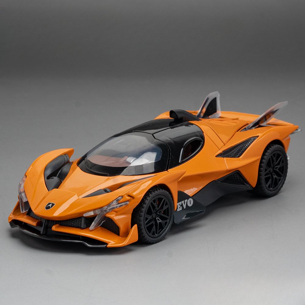 1/32 Apollo EVO Scale Alloy Sport Car Model Diecasts Vehicle Model with Light Sound Pull Back Car Toys for Child Birthday Gifts