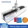 ZONESUN Máquina de Estampar e Gravar Logotipo Personalizado Semi-automática ZS-AZS1 para Marcação de Sabão em Barra