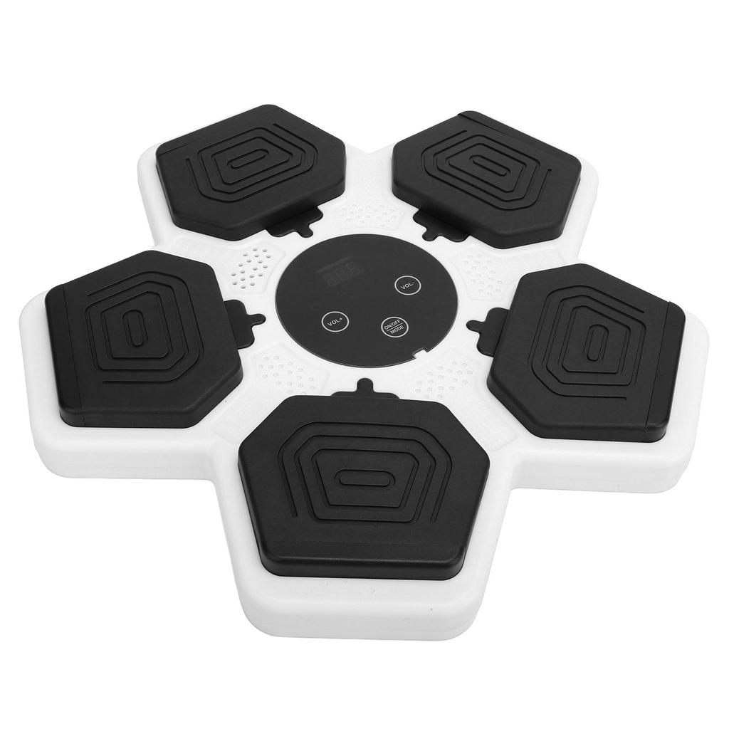 Music Boxing Machine Wall Mounted Rechargeable Bluetooth Electronic Boxing Target for Kids Home Gym White