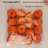 Halloween Decoration Set: Fake Pumpkins, Red Maple Leaves, Pine Cones, Acorns & Backdrop Props
