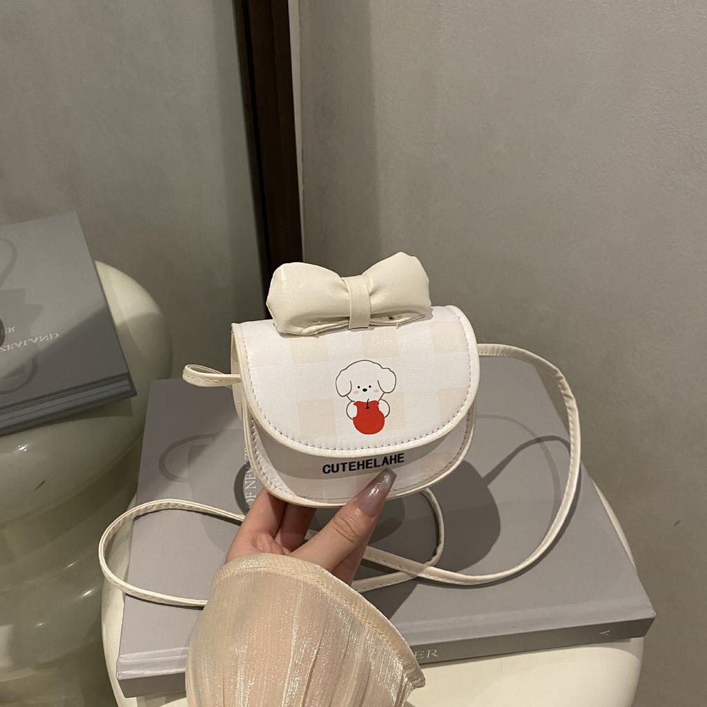 Children's Bag 2025 New Cute Bow Girl Mini Cross Bag Sweet Little Girl Parent-child Messenger Bag