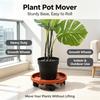 Support amovible pour pot de fleurs avec roue universelle Support pour pot de fleurs à roulettes robuste pour balcon intérieur et extérieur
