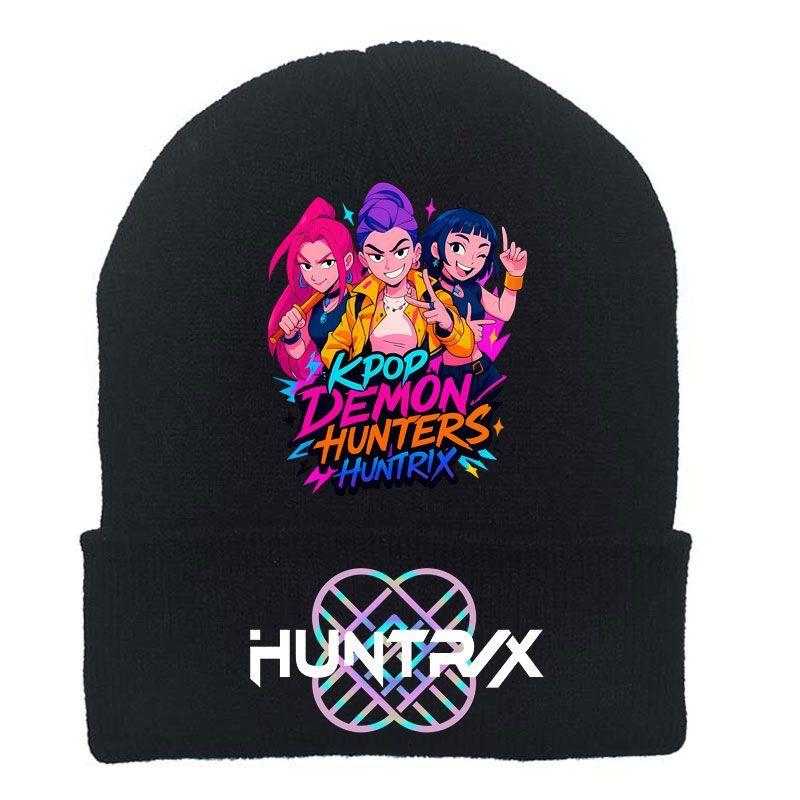 KPOP Witch Hunt Gruppe Strickmützen, Herbst- und Winteraufgeschlagene Wollmützen, Warme Pullover-Wintermützen für draußen, Kälteschutzmützen