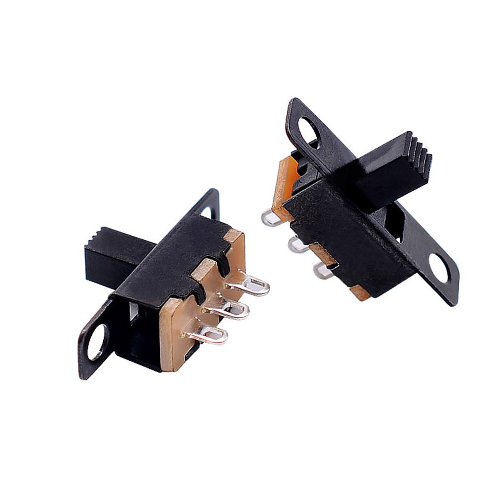 50 Pack Slide Switch Panel Mount 2 Position 3 Pin with Solder Lug Pin ON/OFF SS12F15 for Industrial and Consumer Electronics