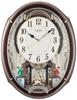 RHYTHM Wall Clock with 48 X X 4MN545RH23 Radio-Controlled Melodies, Brown, 49.9 38.9 10.8 Cm, Aldi,