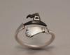 Retro Poseidon Compass Ring Silver-Plated Adjustable Hexagram Opening Jewelry Gift for Men and Women Hip-Hop Trend
