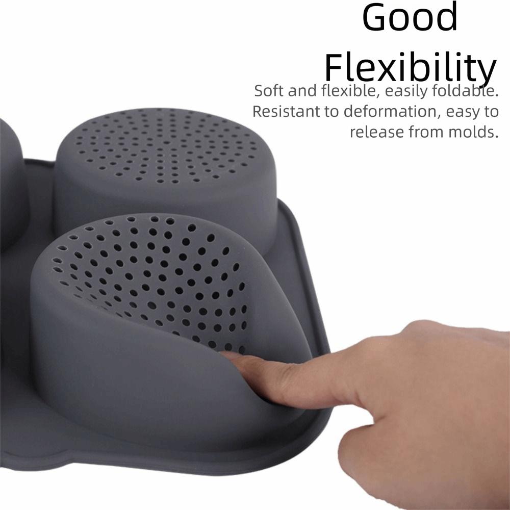 Easy To Clean Food Grade Silicone Hamburger Bun Mold Black Non-Stick Baking Pan Household Baking Tools Kitchen