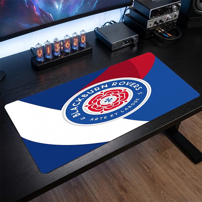 Tappetino per Mouse Grande Stampa Calcio Blackburn Rovers, Tappetino Esteso Antiscivolo per Scrivania da Gioco per Ufficio Casa