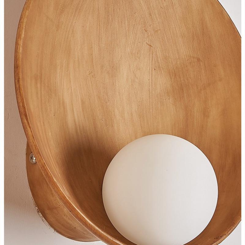 Zen Seashell Wall Lamp - Wabi-Sabi Japanese Style for Bedroom or Corridor Decor