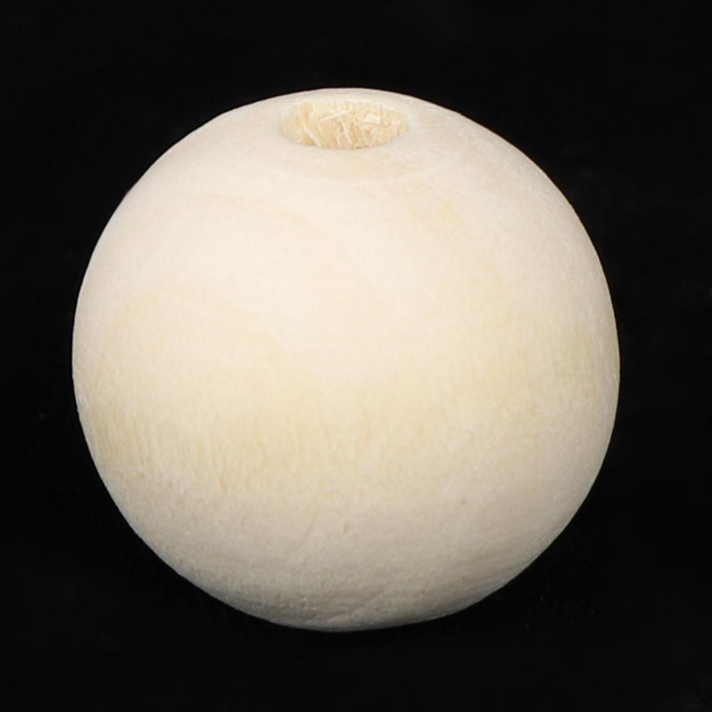 100Pcs Diameter 20mm Unfinished Loose Wood Spheres  Kids DIY Handmade Toy Accessories