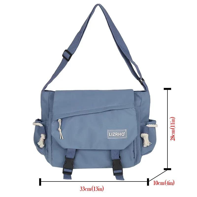 Schultertasche Große Kapazität Umhängetasche Retro Arbeitskleidung Posttaschen für Damen Nylon Handtaschen