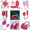Dual-Ended Vibrating Dildo with Clitoral Suction & Licking, Intense Massage, Adult Toy for Women