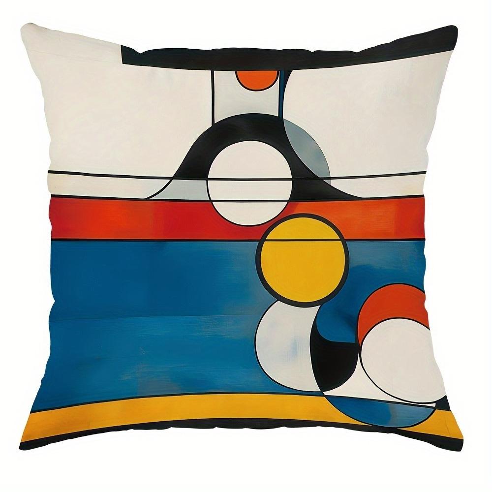 1/4pcs Mid Century Modern Geometric Abstract Throw Pillow Covers Cushion cover 45x45cm-1pcs