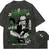 Kinji Hakari T Shirt Jujutsu Kaisen Ανδρικό Acid Wash Jackpot Anime Streetwear Idle Death Gamble Kirara Vintage Bootleg T-Shirts