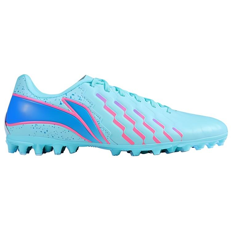 New LiNing Jin MG Rubber Short Studs Soft Ground Anti Slip Wear Resistant Soccer Shoes Men's Blue TSFU029-4