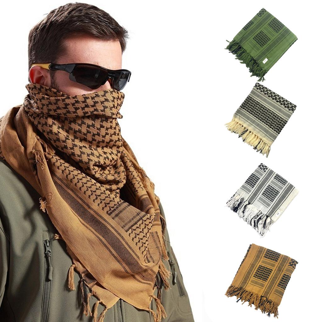 Stylish Shemagh Scarf Arab Headscarf for Men Women Muslim Lightweight Arabian Dubai Headwrap Ethnic Desert Neck Scarf