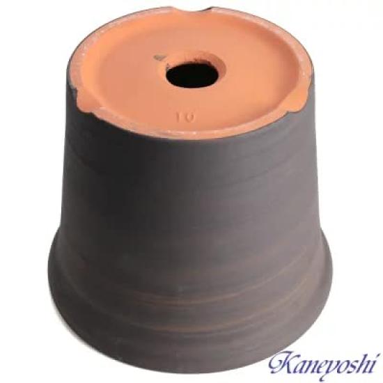 KANEYOSHI Ceramic Flower Size Made In Japan with Reliable Domestic Quality Mikawa-yaki Pot, S-Pot, Brown, 10,