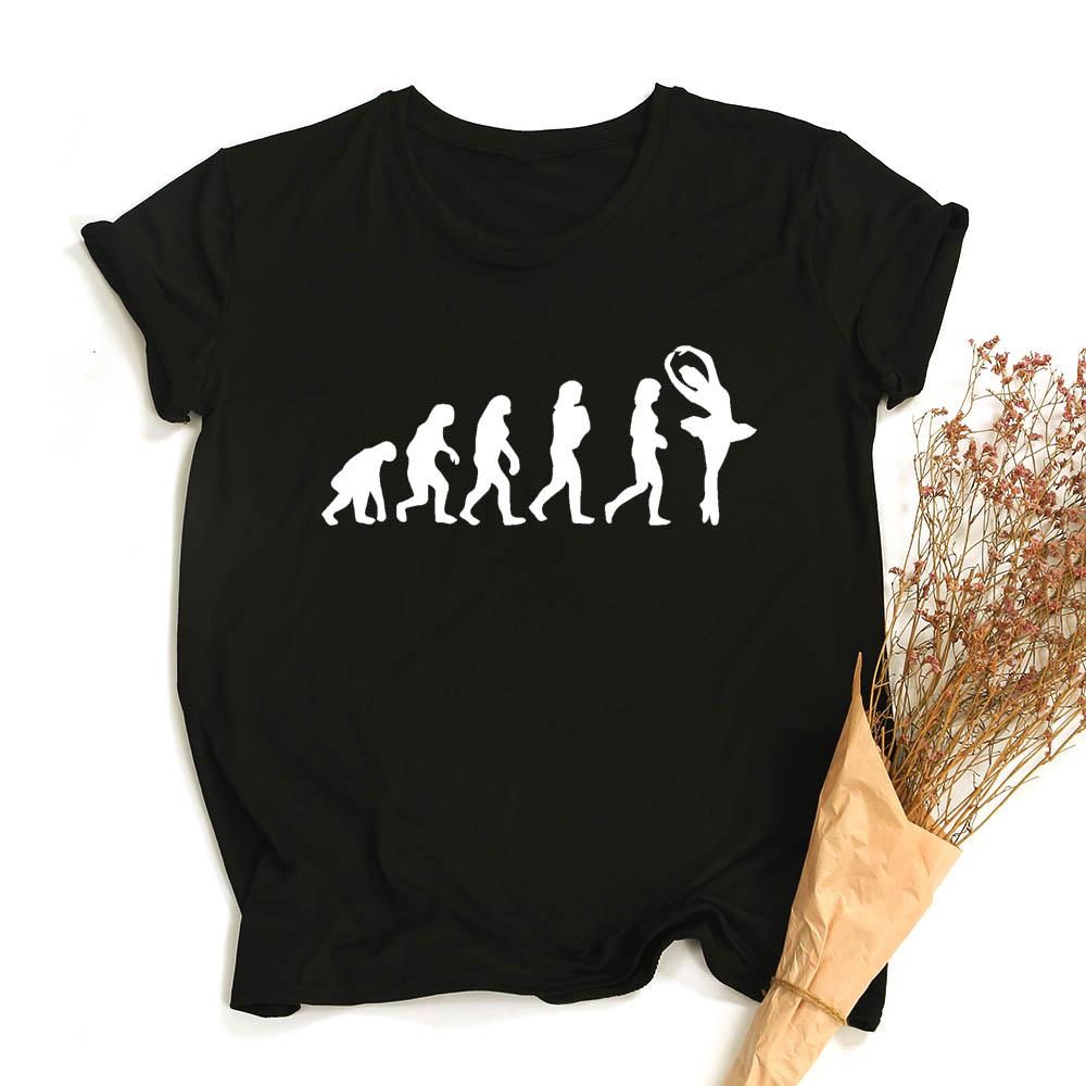 Fashion Born To Dance Letters Print Women Tshirt Casual Dancing Ballet O Neck Summer Harajuku T