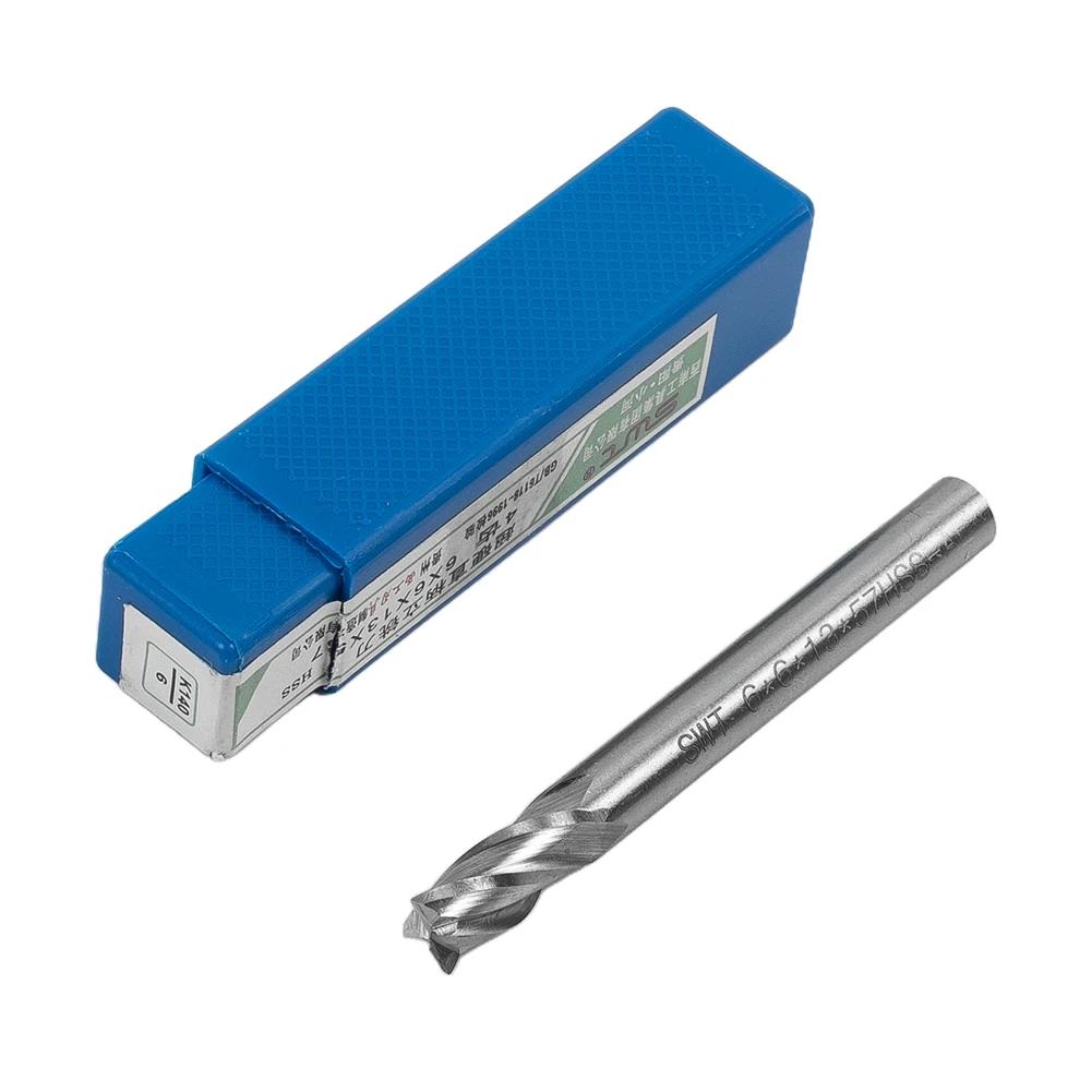 4/6/8/10/12mm Milling Cutter Router Bit HSS CNC 4 Flute Straight Shank Carbide End Mill Cutter Drill Bit Tools Accessories