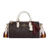 New Lacey Artificial Leather Boston Bag, Handbag, Shoulder Bag, Crossbody Bag Trumpets Women's Brown & Chalk White CB874-IMDGQ