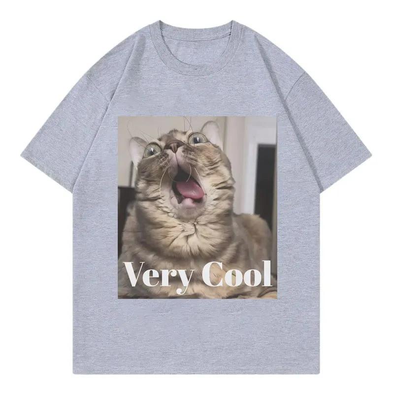 HOT SALE Very Cool Cat Funny Graphic T-shirt  Women Clothing Fashion Cute Short Sleeved T-shirt Casual Loose T-shirt