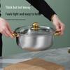 Goldfarbenes Edelstahl 10-teiliges Kochgeschirrset: Mehrzweck-Suppentopf- & Stieltopf-Geschenkset