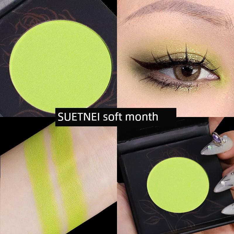 Christmas Makeup Suetnei Mulberry Moon Bud Green Green 6 Color Palette Matte Green Eye Shadow Monochrome Light Green Pure Green Grass Green