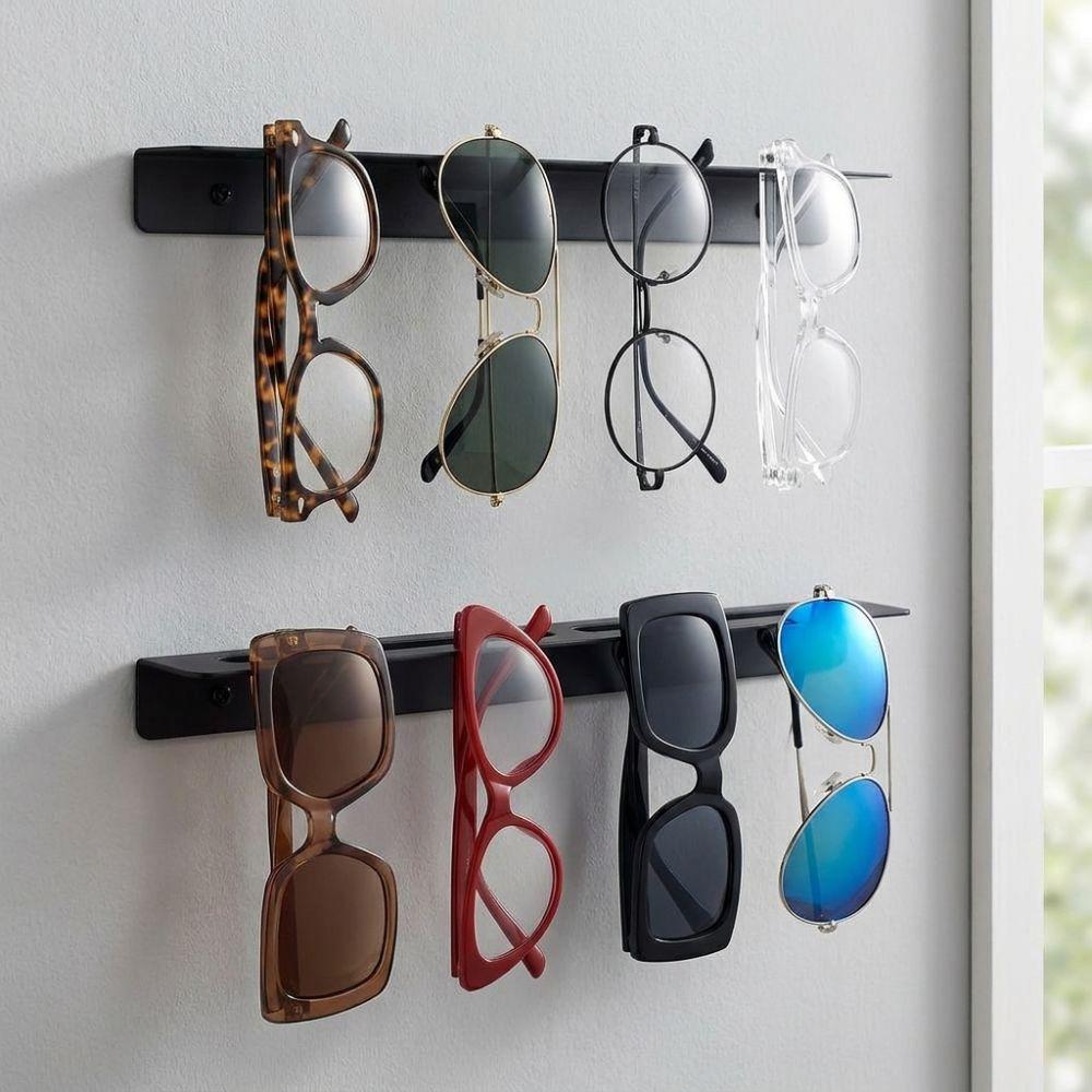 Metal Wall Mounted Glasses Holder Space Saving Sunglasses Display Stand  Closet Organizer