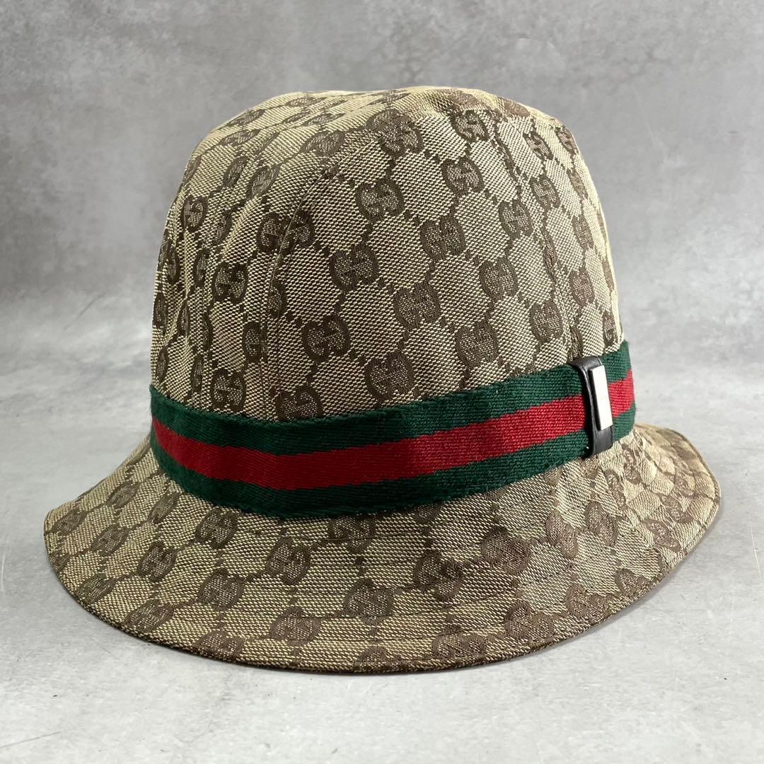 Used [Good Condition] Gucci GG Canvas Sherry Line Bucket Hat Hat