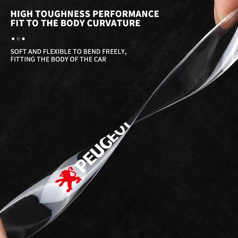 Car Door Handle Protector Anti-Scratch Silicone Door Bowl Sticker For Peugeot 206 208 306 307 308 508 106 107 108 2008 3008 5008