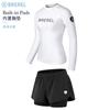 Womens Long Sleeve UPF 50 Rash Guard Swimsuit With Chest Pad Snorkeling Surfing Jellyfish Protection