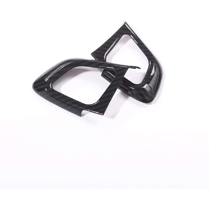 ABS Carbon Fiber Style Car Steering Wheel Button Frame Trim for Land Rover Range Rover Evoque 2012-2017 Car Interior Modification Decorative