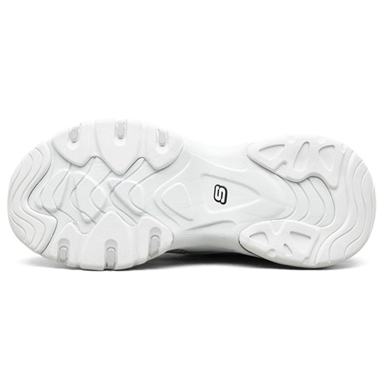 Skechers DLites 3.0 Fabric Comfortable Daily Low-Top Lifestyle Shoes Women Sneaker White Black 896025-WBK