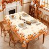 Pumpkins Maple Leave Rectangle Table Cloth for Table Decor Kitchen Dining Waterproof Reusable Tablecloth for Table Wedding Party