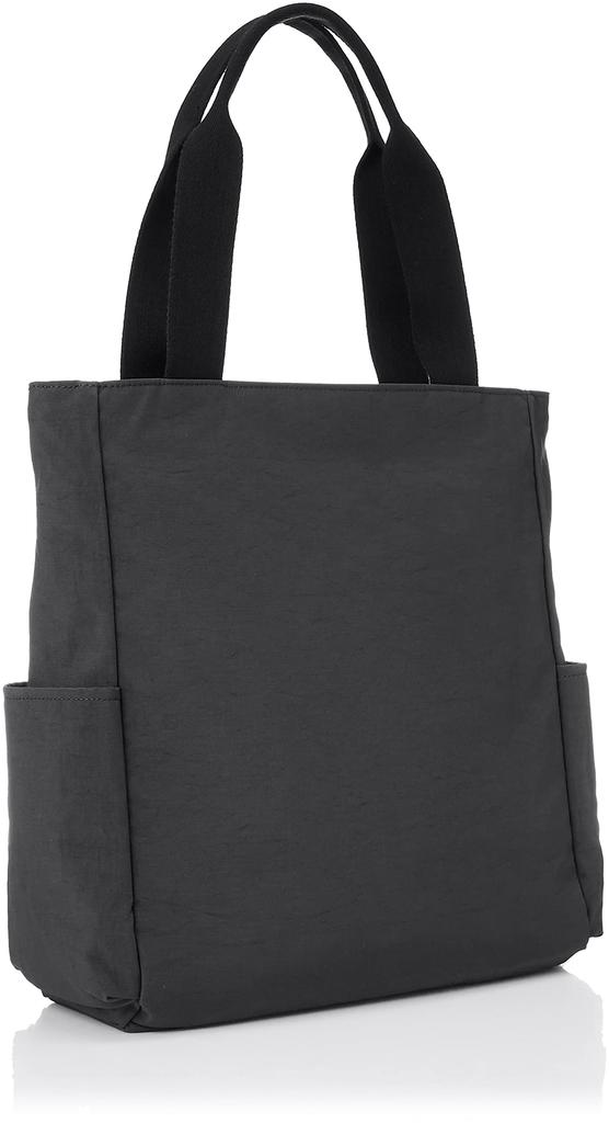 Margaret Howell Idea Tote Bag Made of Nylon with a Matte Shoulder Multiple Large Natural Made In Charcoal Gray "Ruston" Texture, Lightweight, Strap,