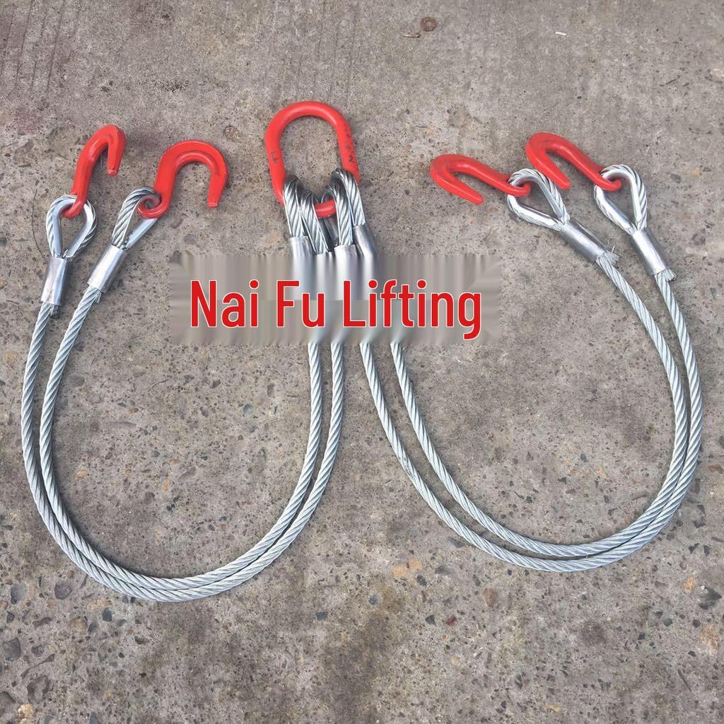Wire Rope Sling Variants: Pressed Wire Rope, Lifting Hook, Two-Leg, Three-Leg, Four-Leg.
