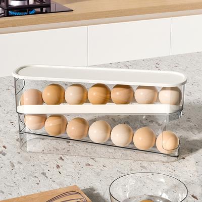 Refrigerator Egg Storage Box Automatic Scrolling Egg Holder Household Large Capacity Kitchen Dedicated Roll Off Egg Storage Rack